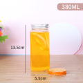 LANDA Homemade Beverages Drinking Container Empty  Square  PET Plastic Juice Bottles with Lids from direct factory